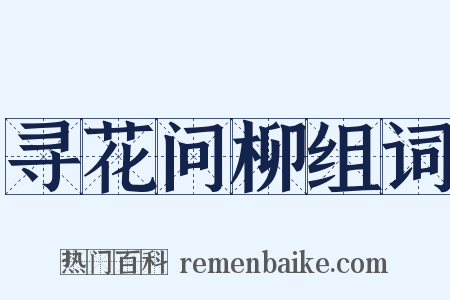 寻花问柳组词是什么意思的图片